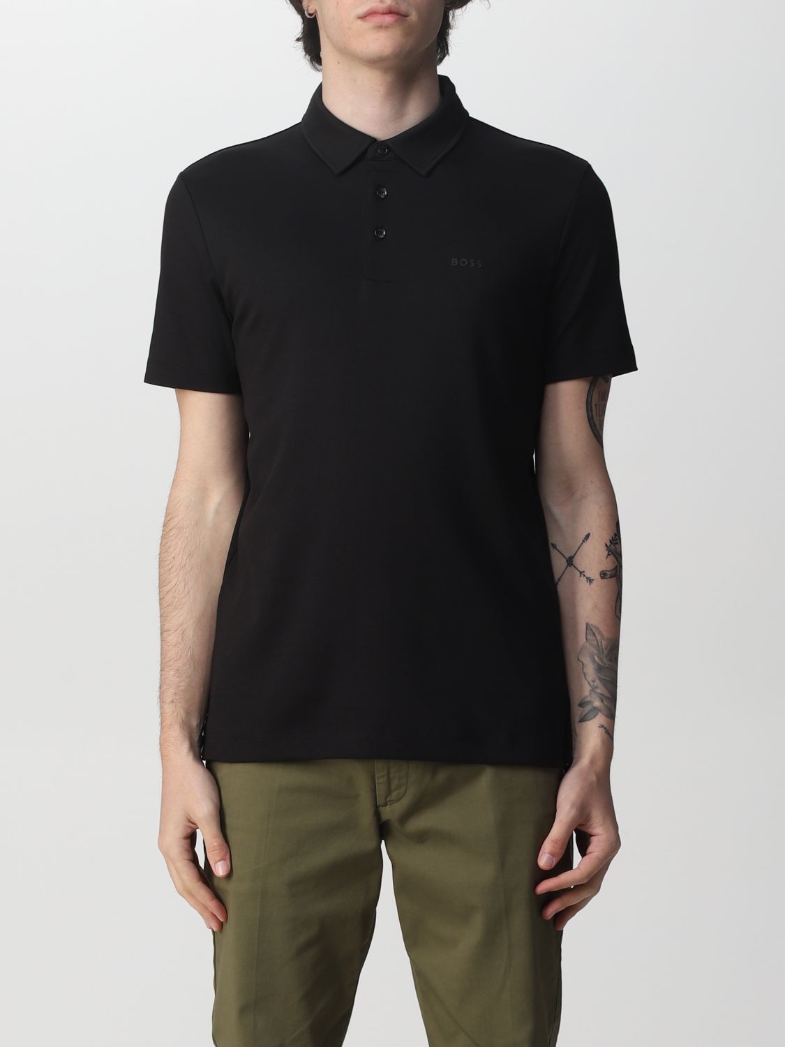 black boss polo shirt