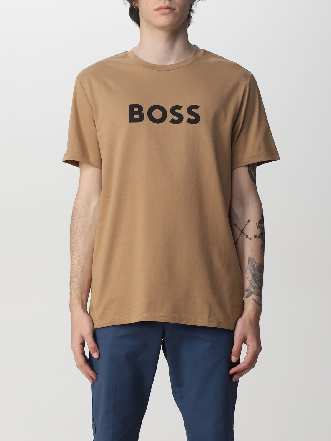 Boss Tシャツ メンズ ベージュ Tシャツ Boss Giglio Com