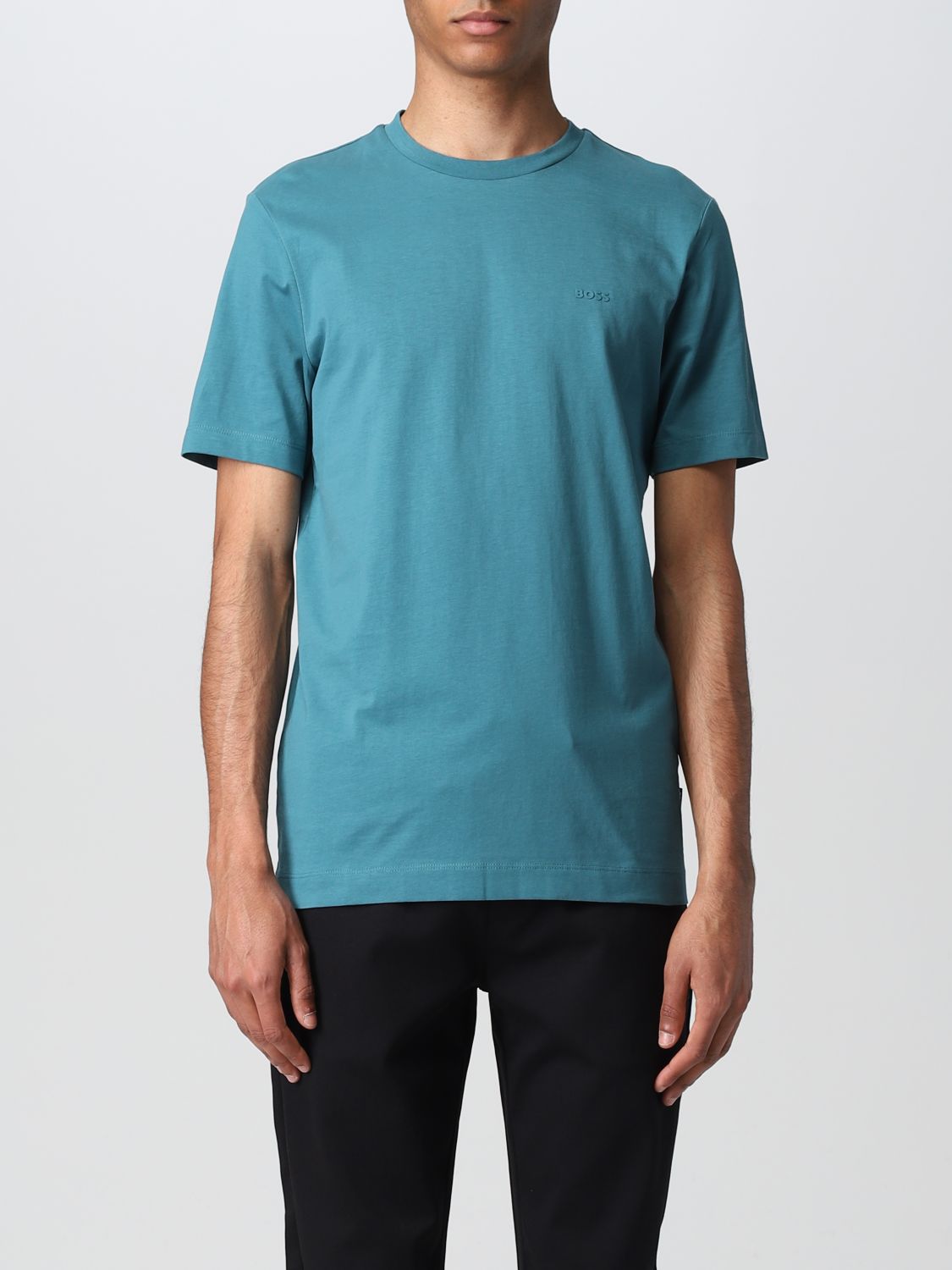 BOSS: t-shirt for men - Turquoise | Boss t-shirt 50468347 online at ...