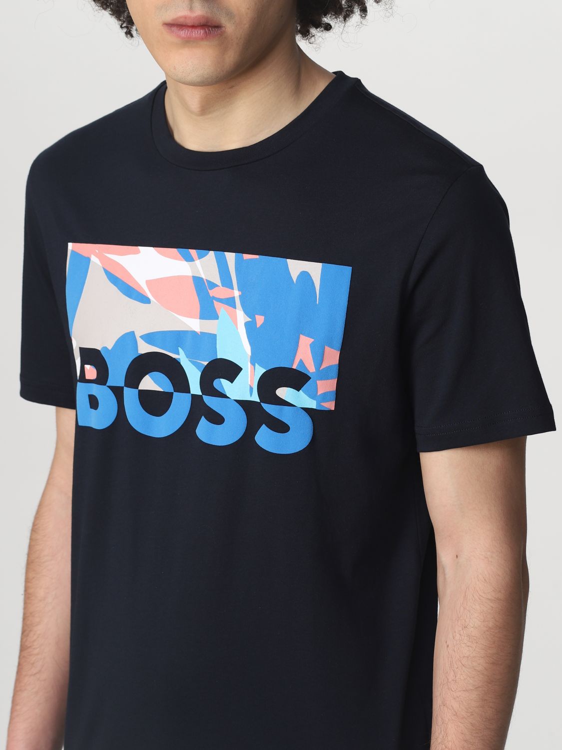 mens blue hugo boss t shirt