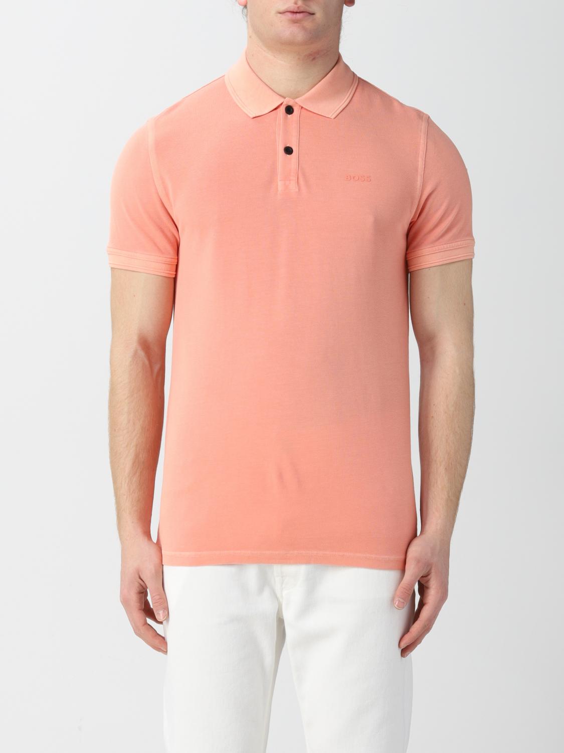 BOSS polo shirt in pique cotton Red Boss polo shirt 50468576