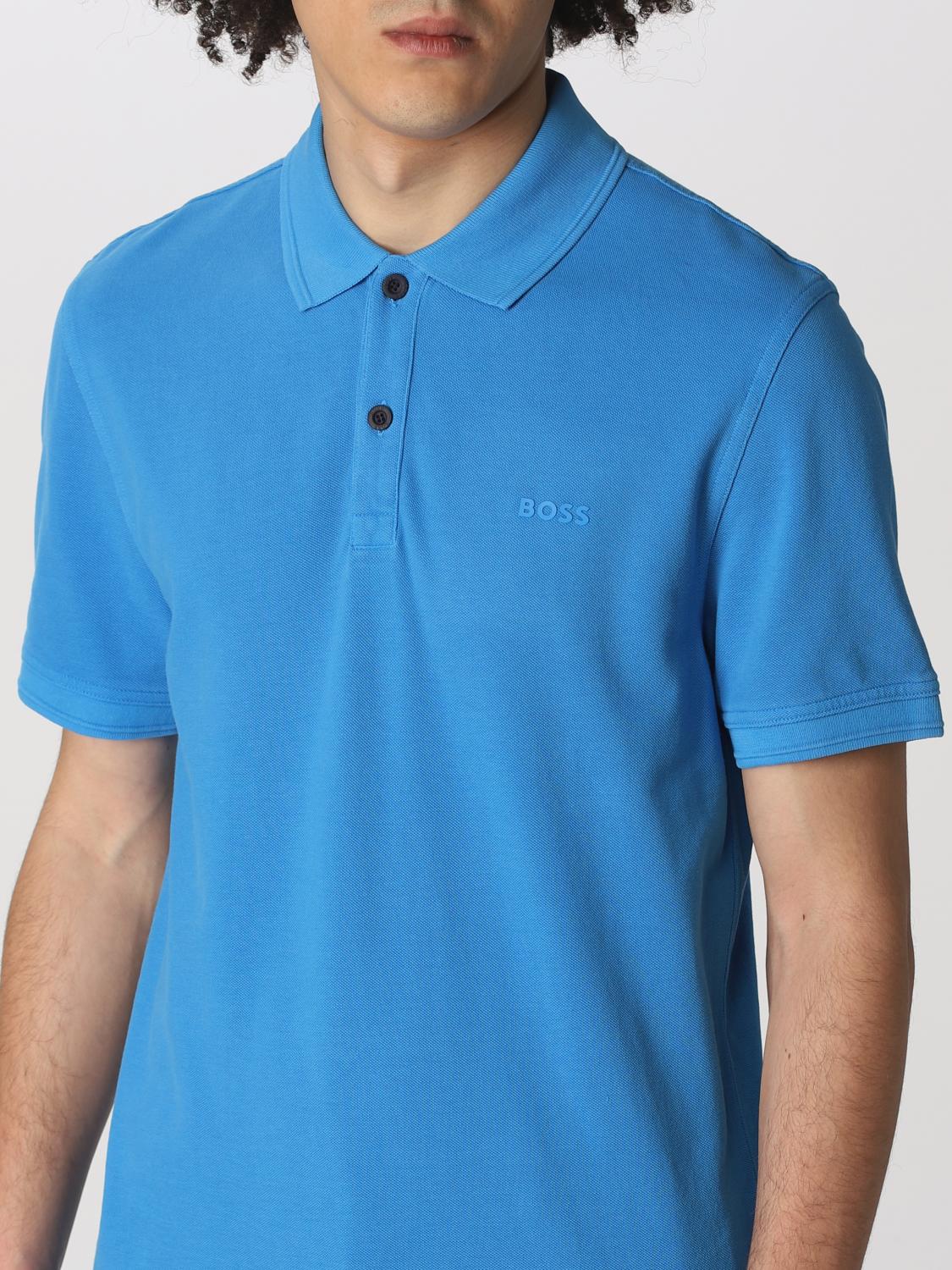 blue boss polo