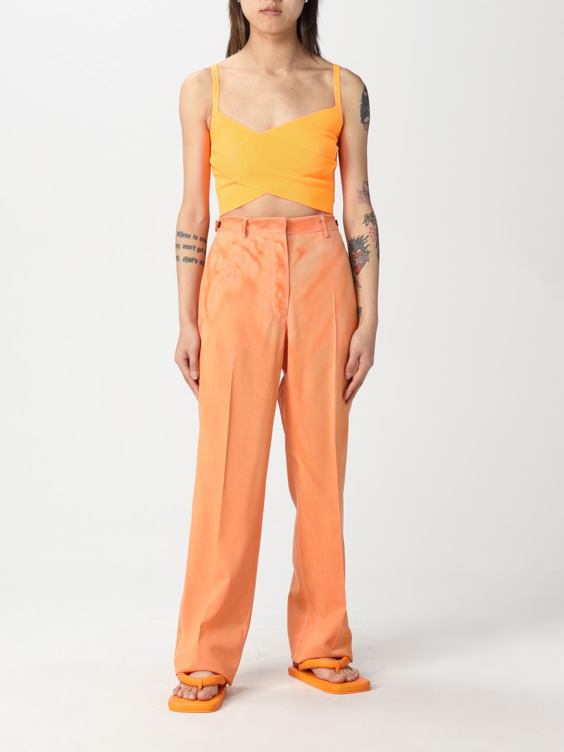 MSGM: Pants women - Orange | Pants Msgm 