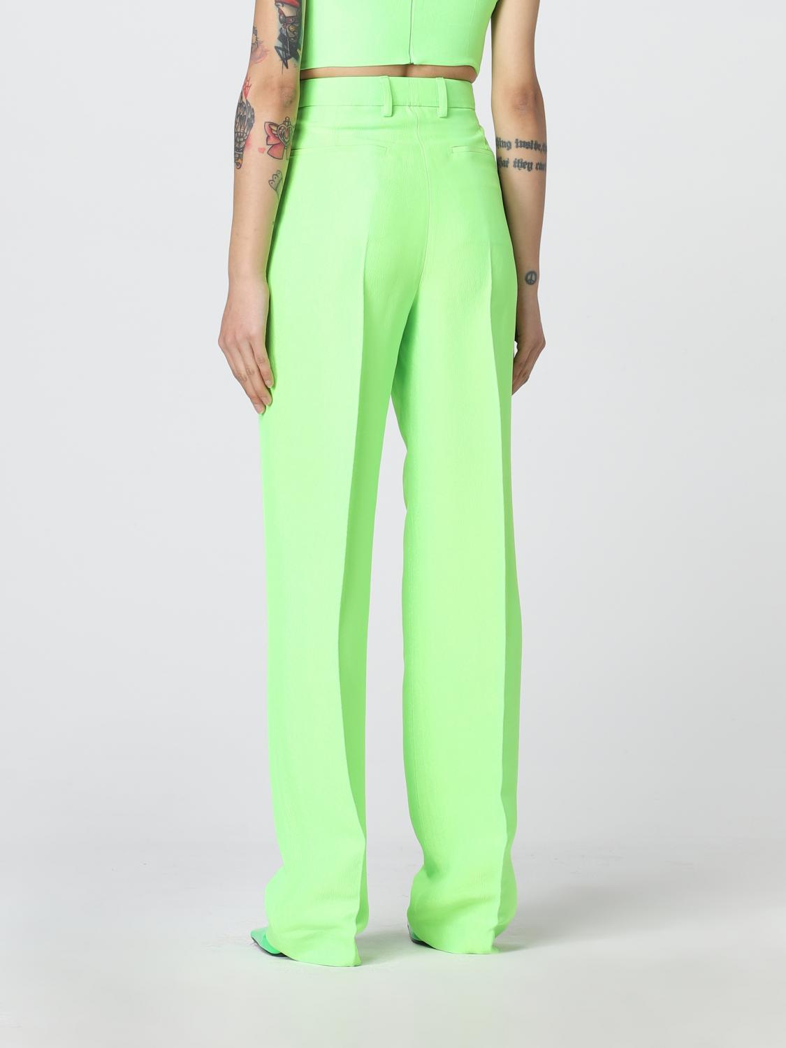 MSGM: Pantalone donna - Verde Acido | Pantalone Msgm 3241MDP01227103  GIGLIO.COM