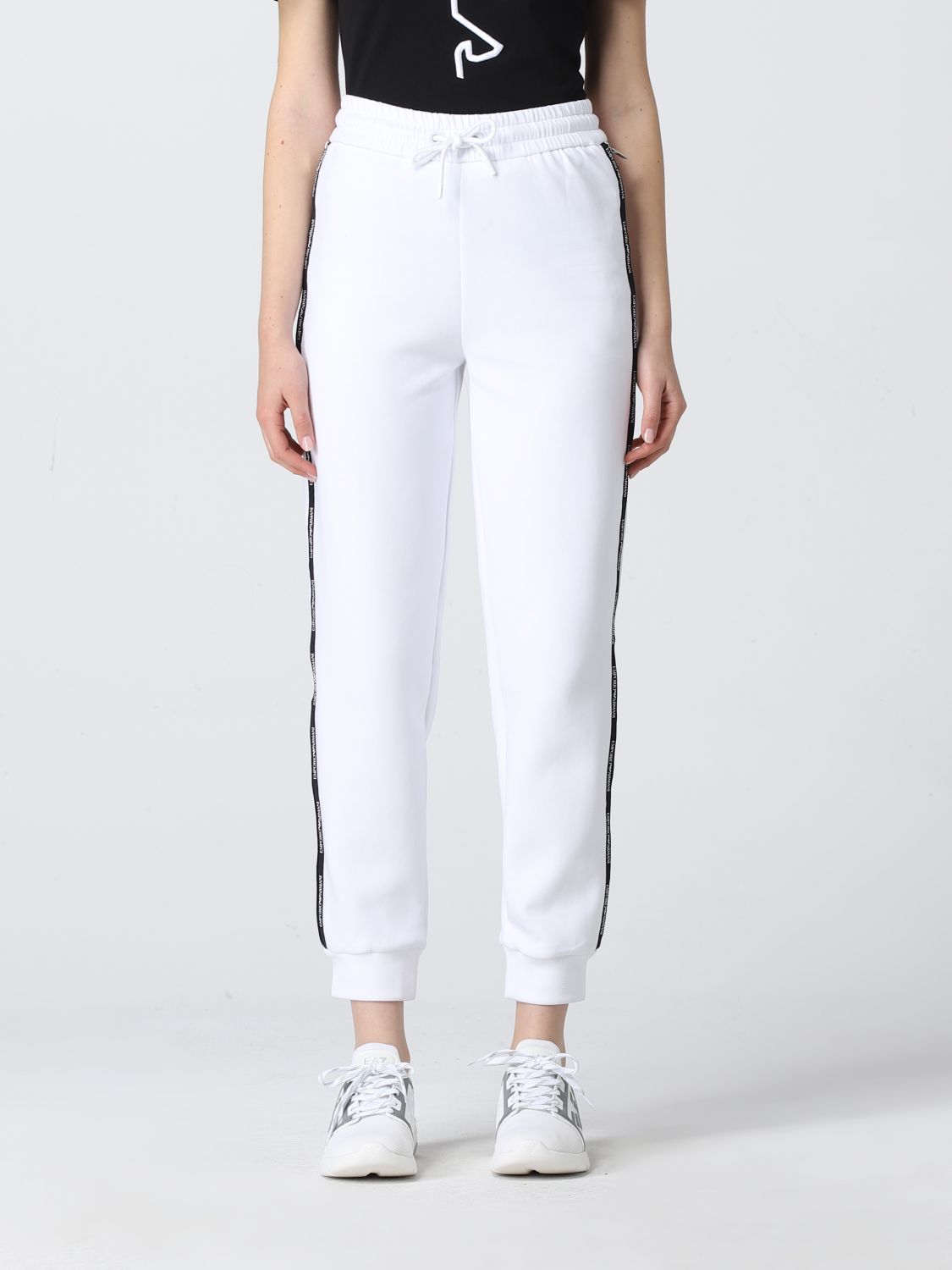 EMPORIO ARMANI: pants for woman - White | Emporio Armani pants ...