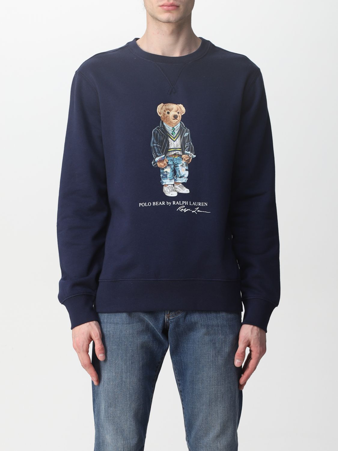 POLO RALPH LAUREN: sweatshirt with Bear print - Blue | Sweatshirt Polo  Ralph Lauren 710853308 GIGLIO.COM