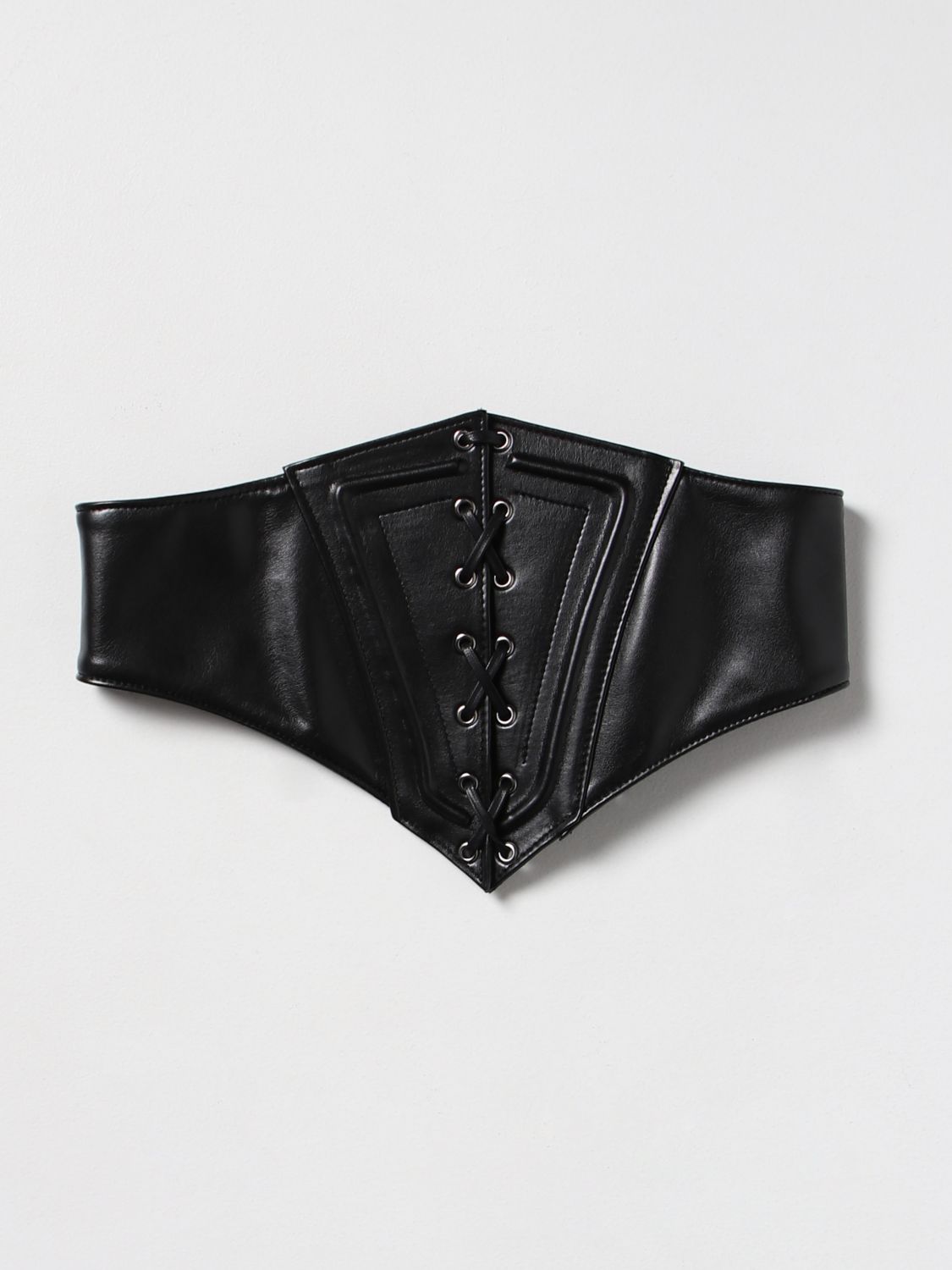 Aniye By Bustier Belt In Stretch Leather In Black