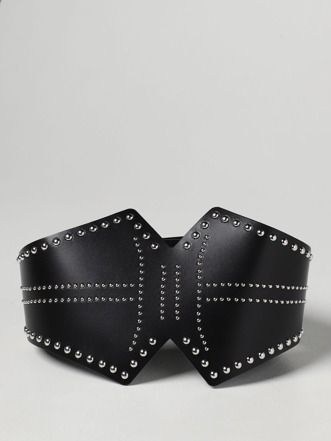 Aniye By Kate  Oversized Belt With Studs In Black