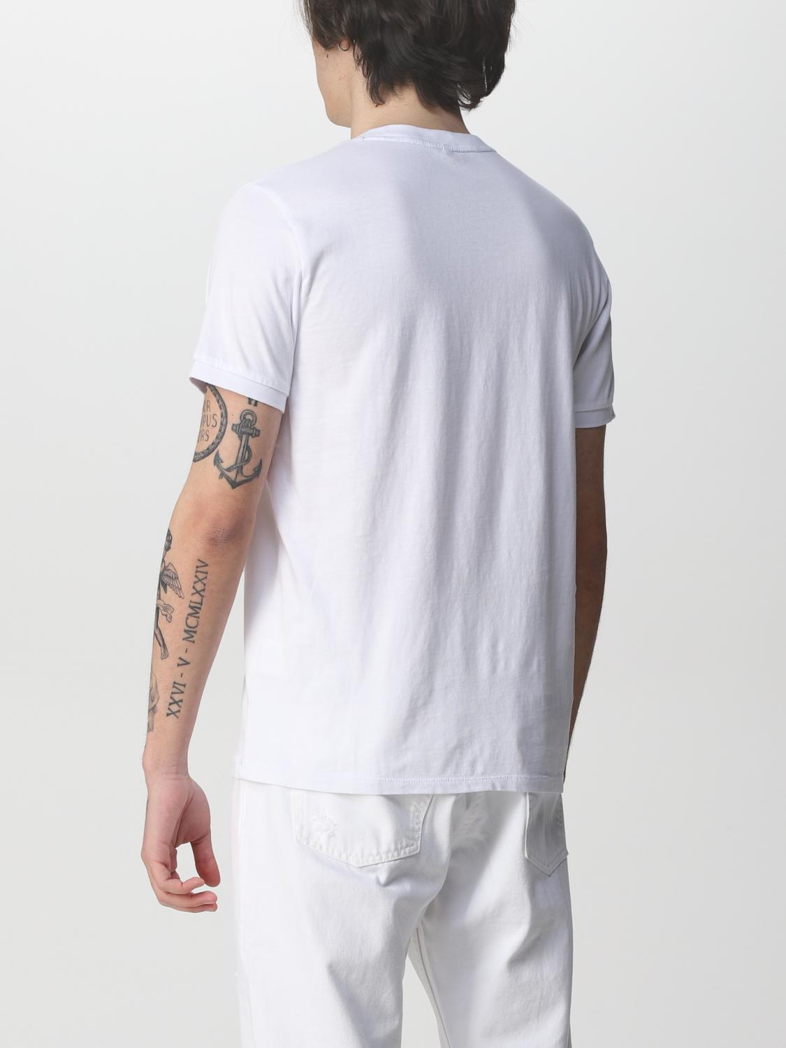 SUN 68: t-shirt for man - White | Sun 68 t-shirt T32110 online on ...