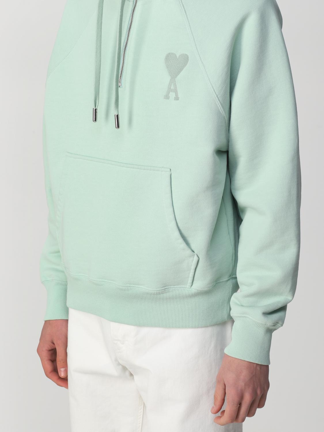 AMI PARIS: Sudadera hombre Ami Alexandre Mattiussi - Agua | Sudadera Ami  Paris USW502747 GIGLIO.COM