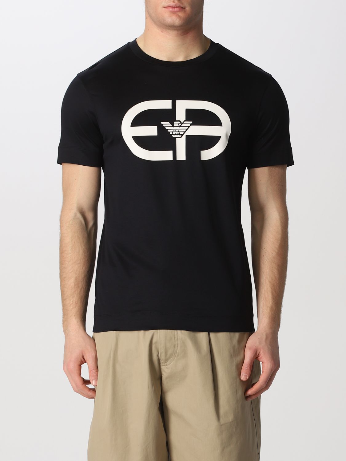 r-EAcreate Emporio Armani t-shirt in lyocell and cotton