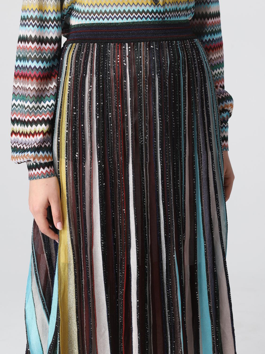 MISSONI: Gonna plissettata con paillettes - Fantasia | Gonna Missoni  DS22SH0DBK011T GIGLIO.COM