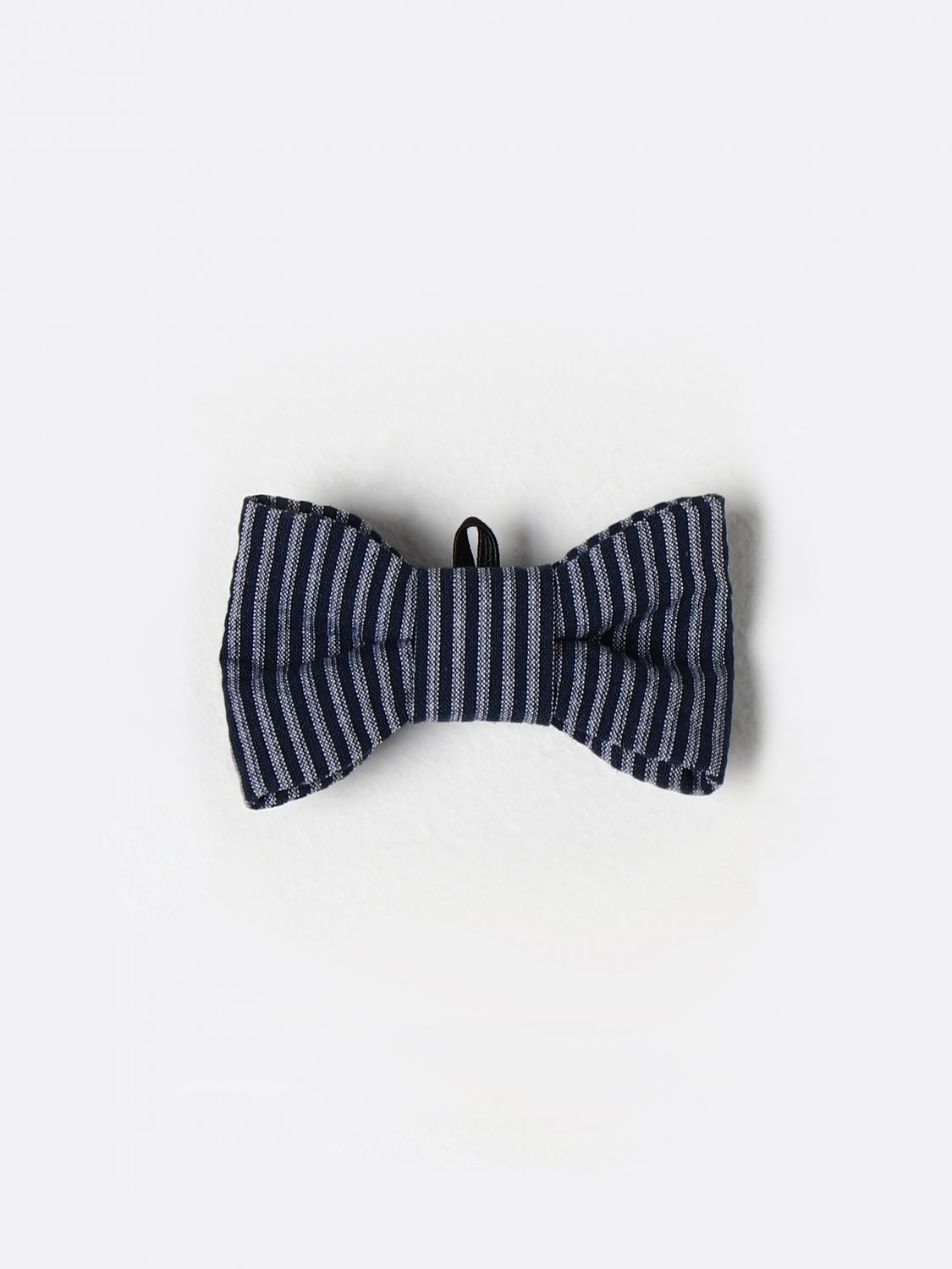 Il Gufo Striped Bow Tie In Blue 1