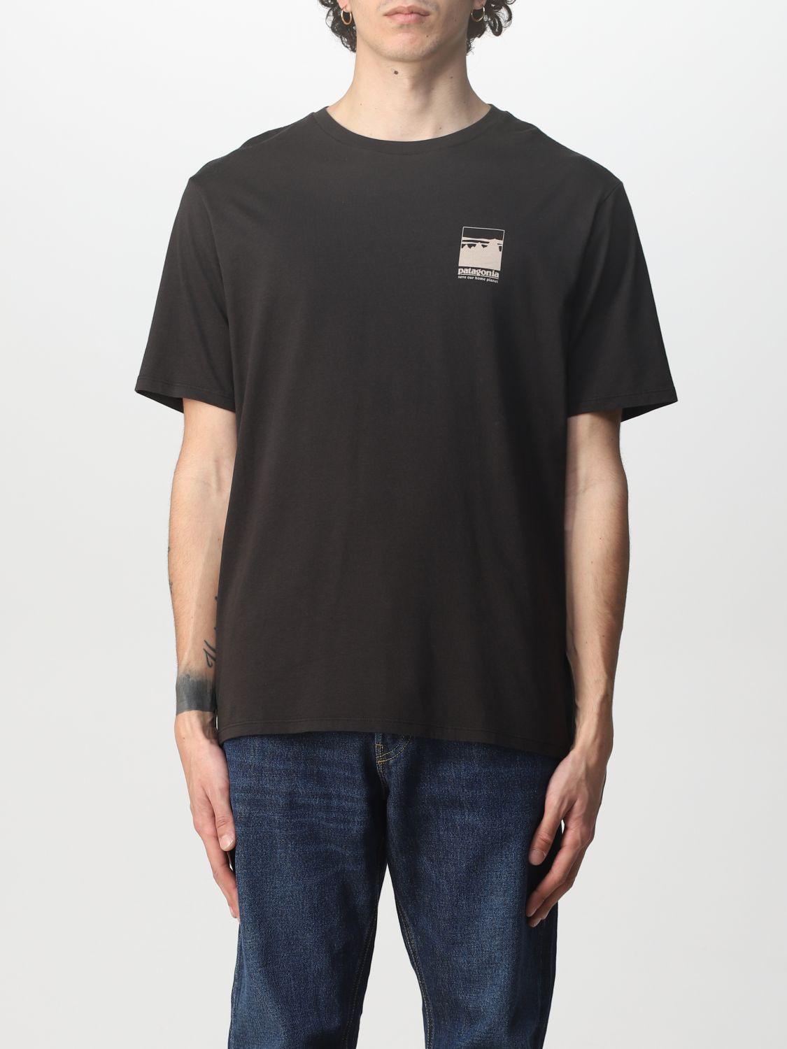 PATAGONIA: t-shirt for man - Black | Patagonia t-shirt 37400 online on ...