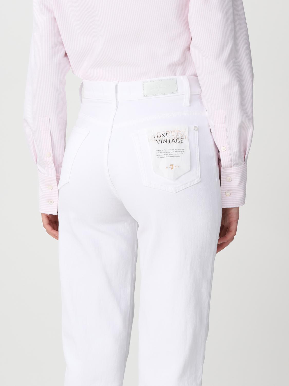 ALL MANKIND: cropped jeans in denim 