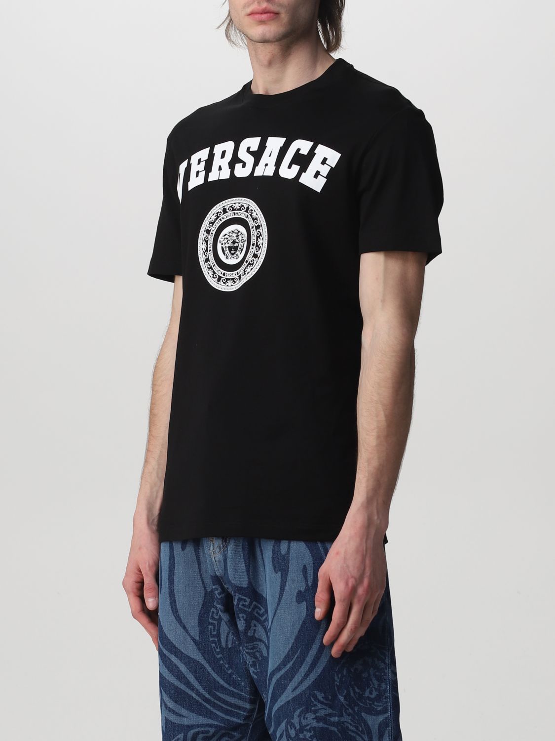 T-Shirt Versace: T-shirt herren Versace schwarz 4