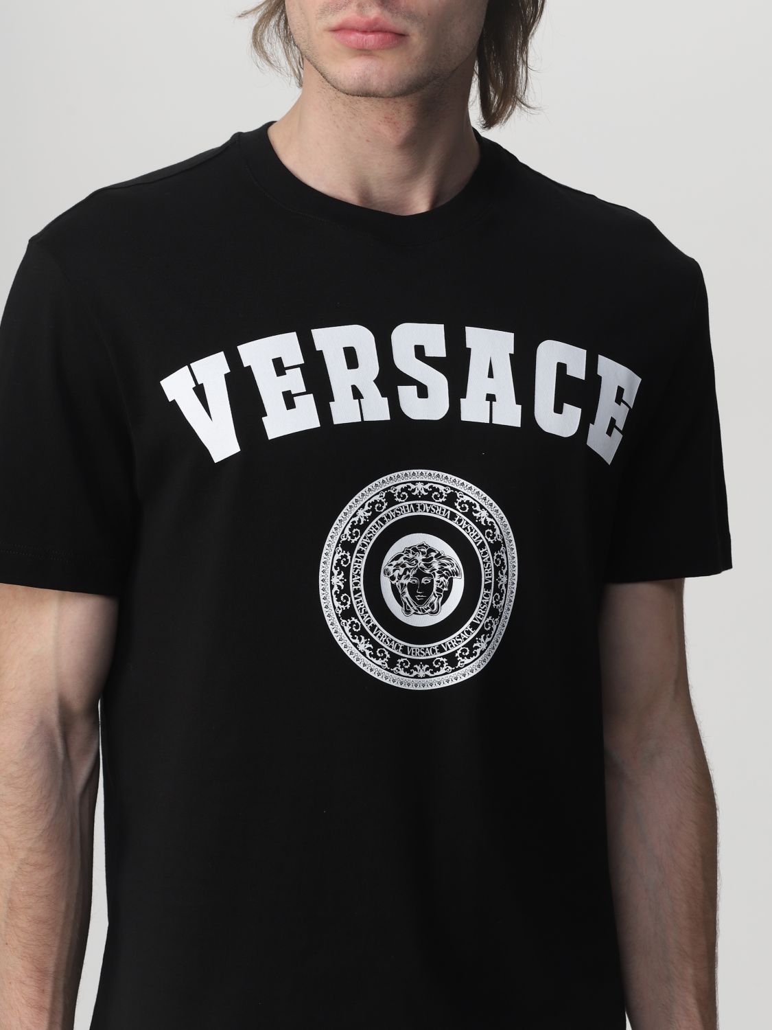 T-Shirt Versace: T-shirt herren Versace schwarz 5