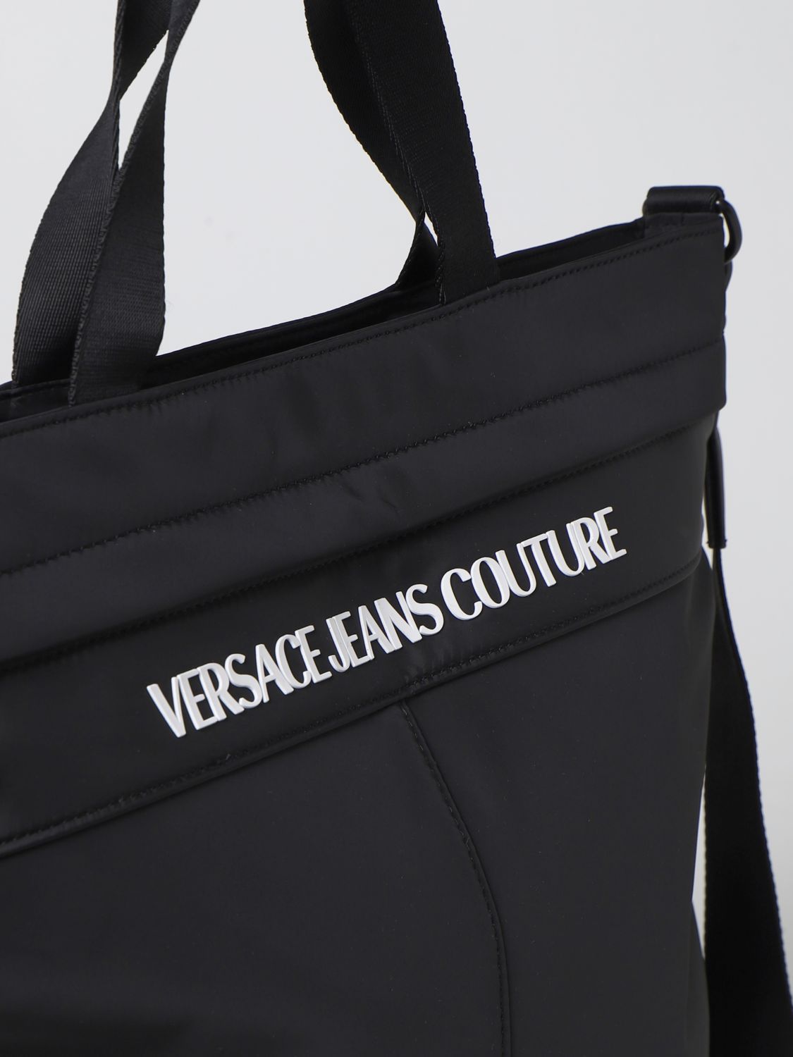 Zaino Versace Jeans Couture: Zaino Versace Jeans Couture in tessuto spalmato nero 4