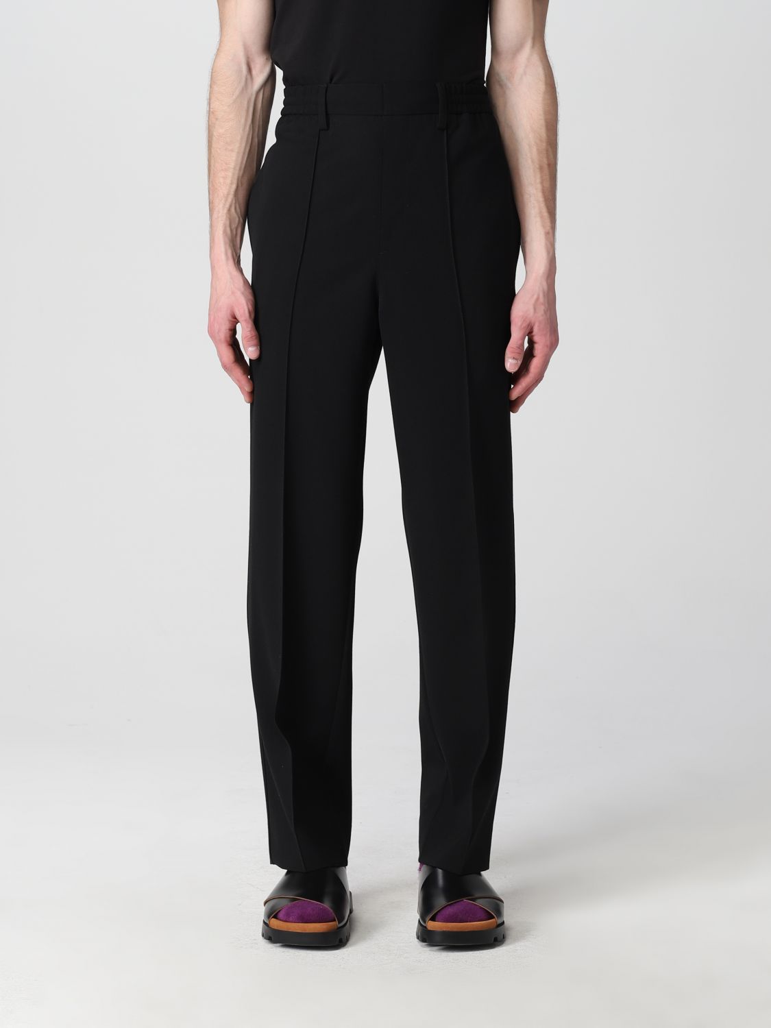 AMI PARIS: pants for man - Black | Ami Paris pants HTR207219 online at ...