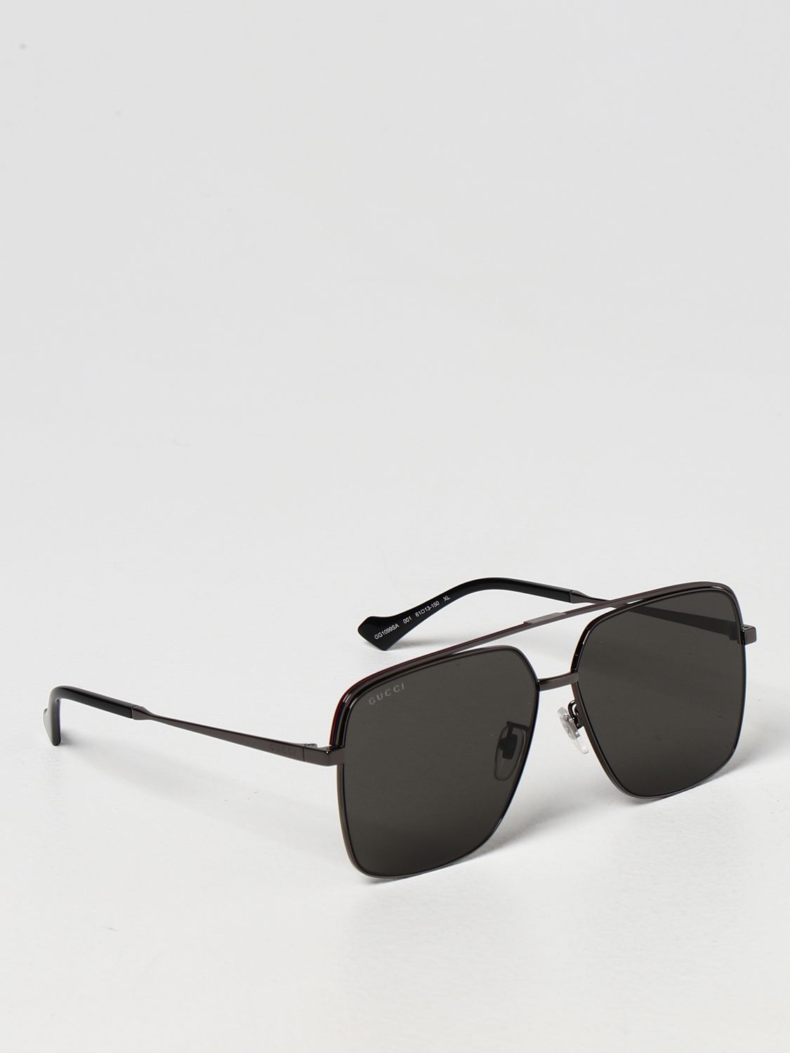 GUCCI: sunglasses in acetate and metal - Black | Gucci sunglasses GG1099SA  online on 