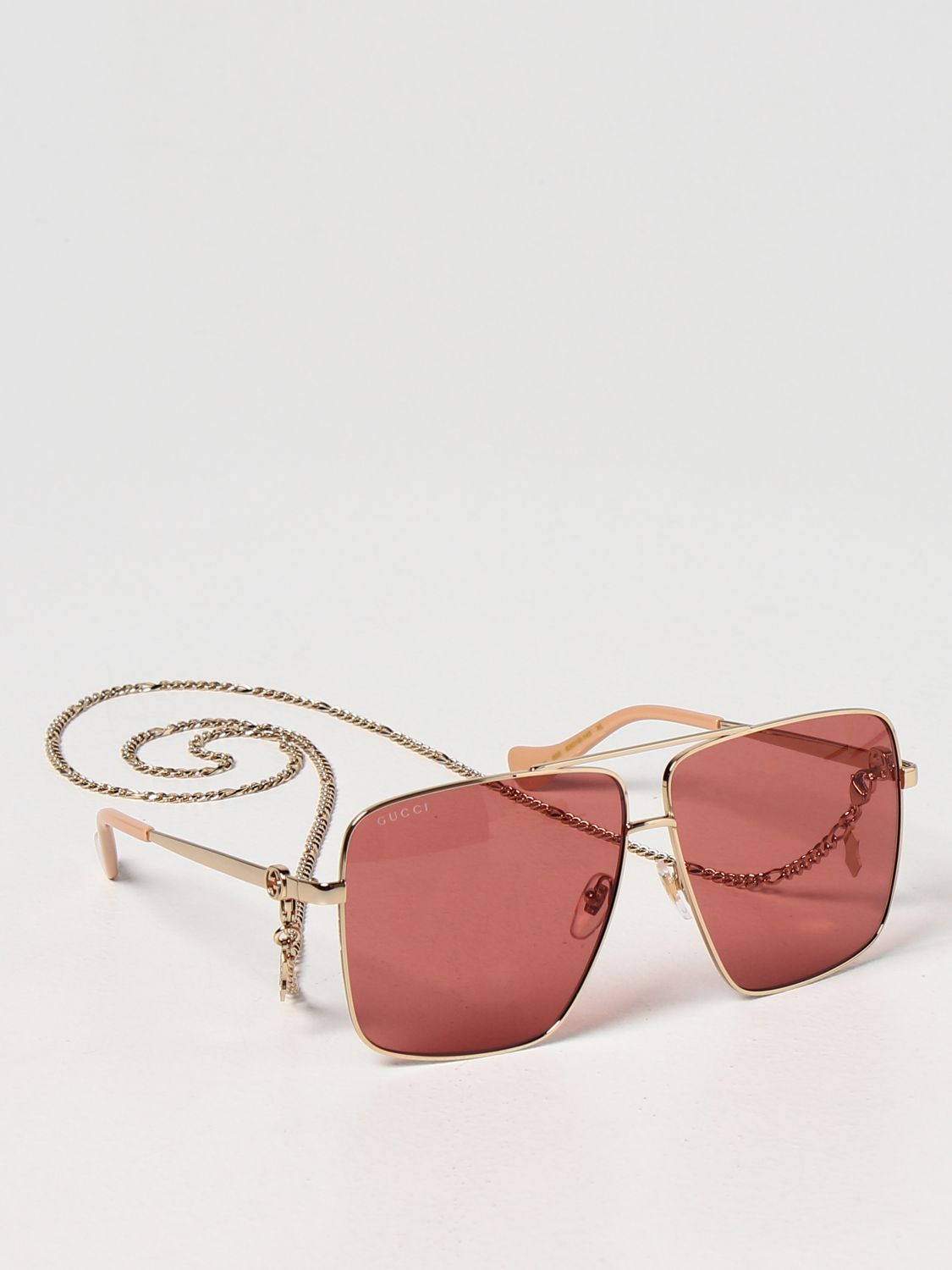 Uiterlijk porselein aantrekkelijk GUCCI: metal sunglasses - Orange | Gucci sunglasses GG1087S online on  GIGLIO.COM
