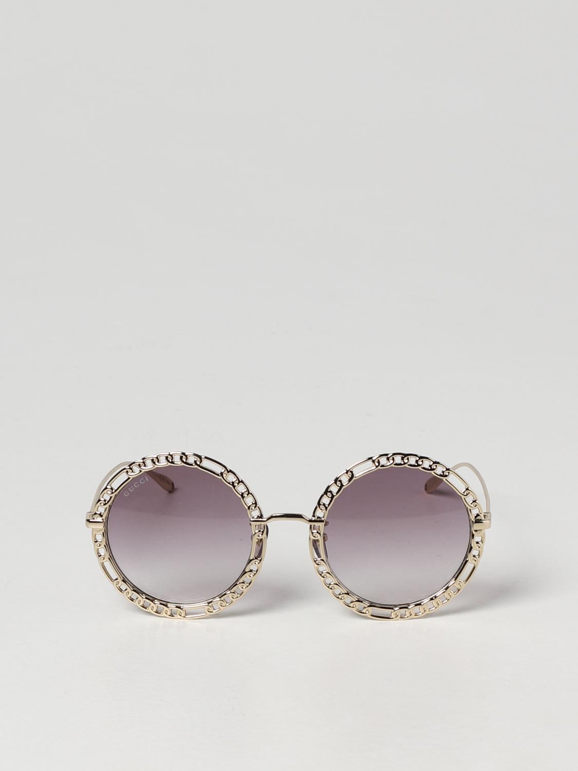 GUCCI: Occhiali da sole in metallo - Viola | Occhiali Gucci GG1113S  GIGLIO.COM