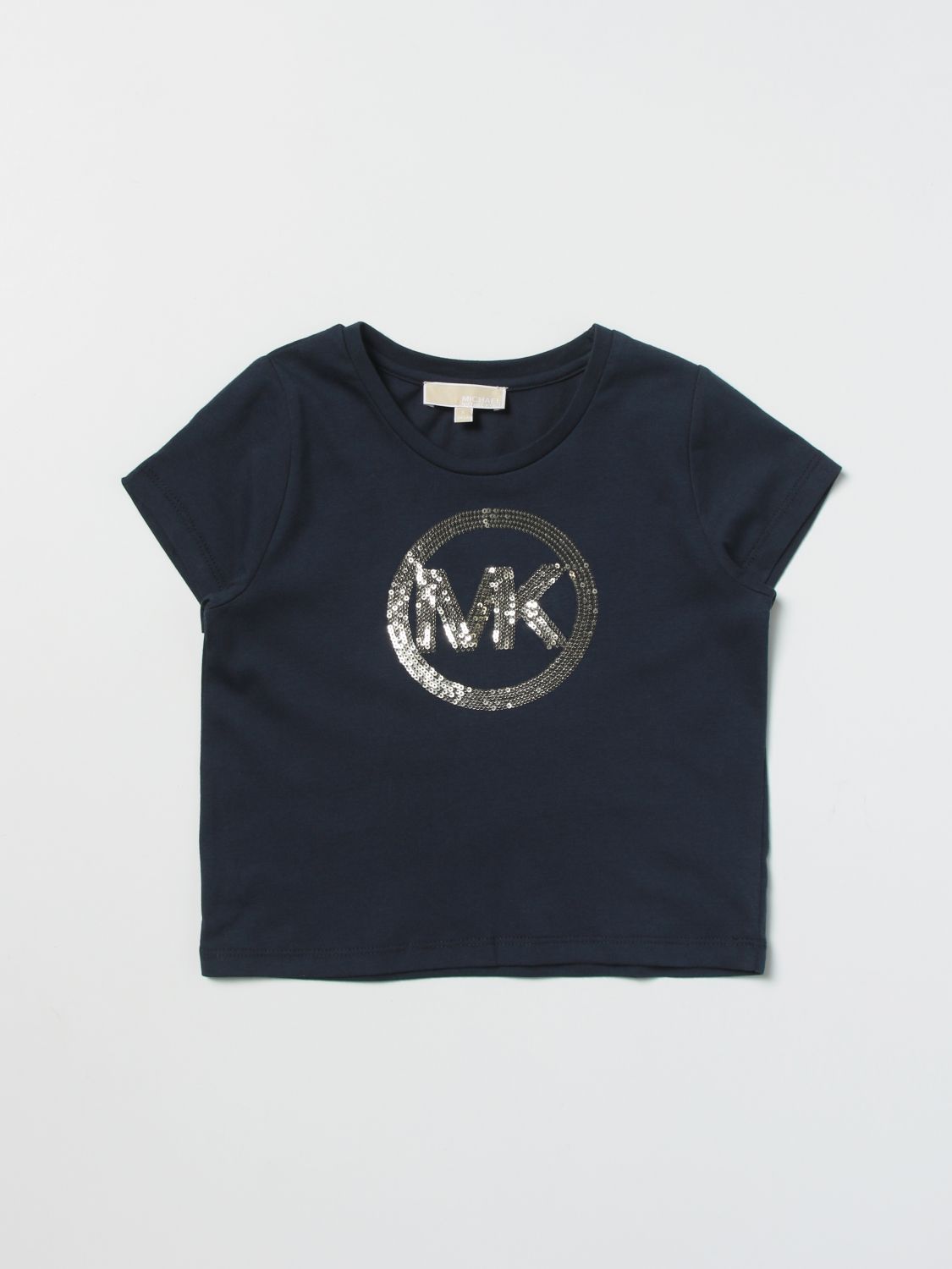 Michael Michael Kors Kids' T-shirt With Mk Logo In Marine | ModeSens