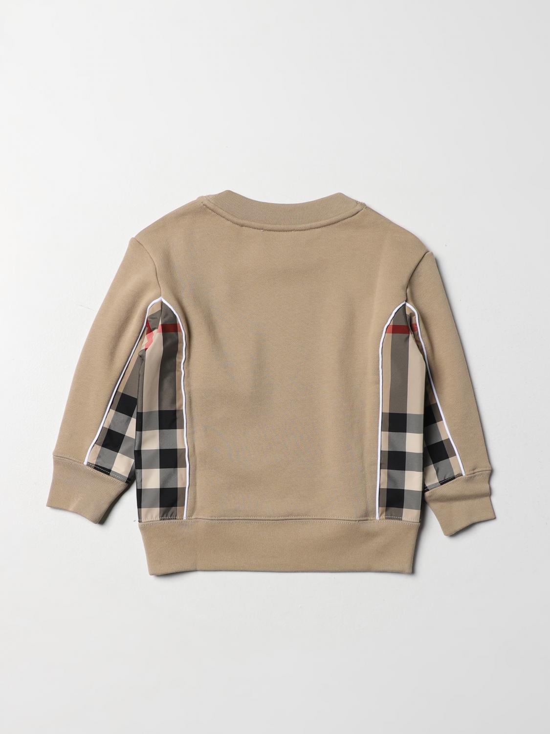 BURBERRY: Felpa in misto cotone - Beige | Maglia Burberry 8051436 GIGLIO.COM