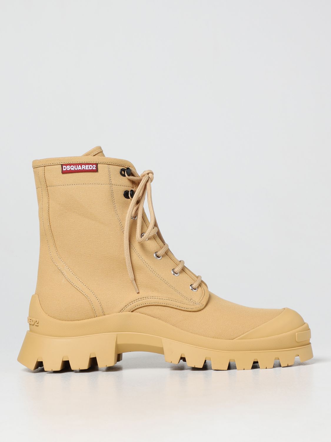 Boots Dsquared2: Dsquared2 Combat combat boots in canvas mustard 1