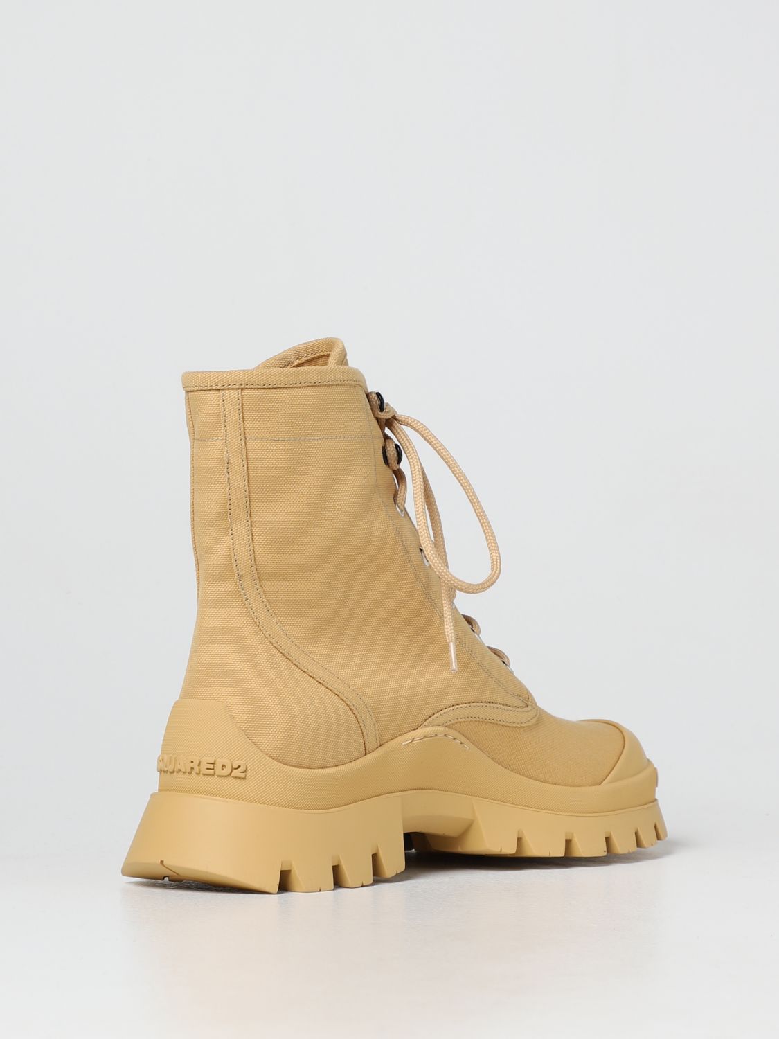 Boots Dsquared2: Dsquared2 Combat combat boots in canvas mustard 3
