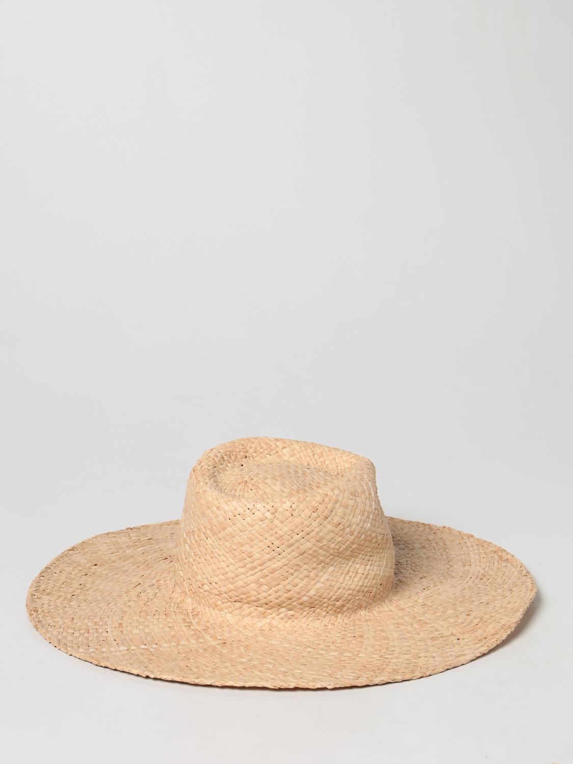 RUSLAN BAGINSKIY: Cappello di paglia con logo ricamato - Naturale | Cappello  Ruslan Baginskiy FDR036STRBR GIGLIO.COM
