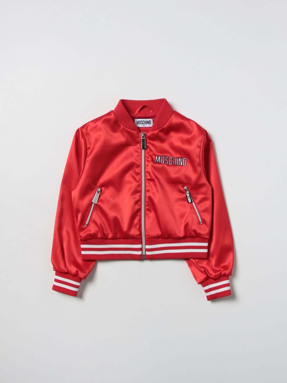 MOSCHINO KID: jacket - Red | Moschino Kid jacket HAS035LRA04 online on ...