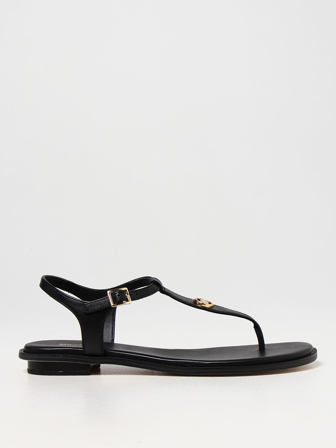 Michael Michael Kors Thong Sandals In Leather In Black | ModeSens