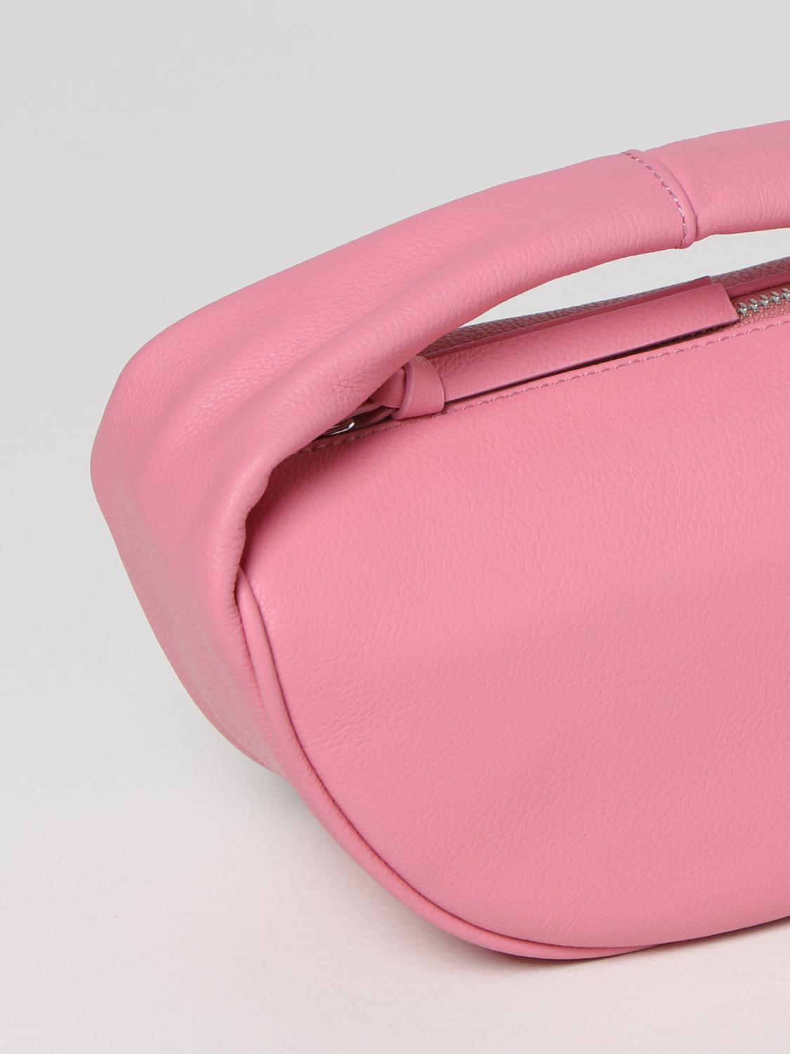 BY FAR: Baby Cush shoulder bag in leather - Pink | By Far shoulder