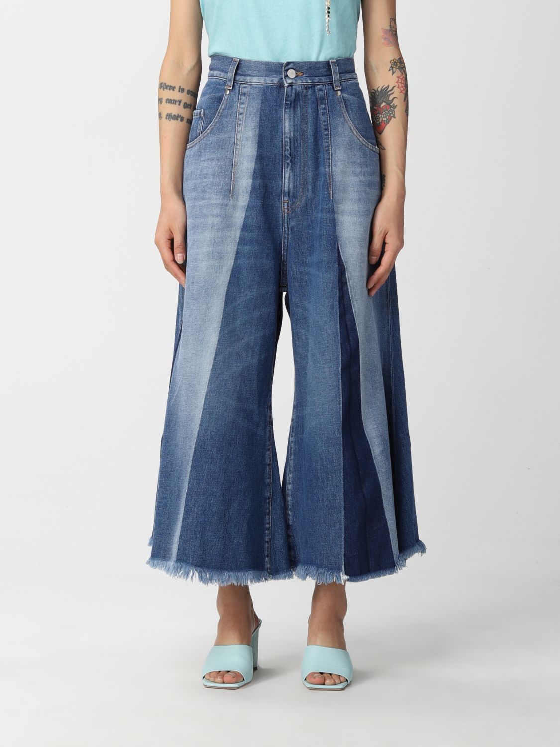 Jeans Circus Hotel: Circus Hotel cropped jeans in washed denim denim 1