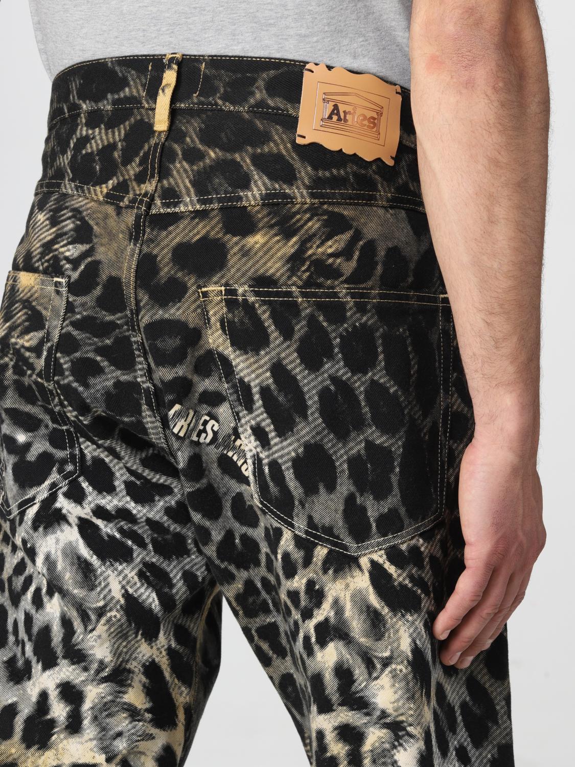 cheetah print jeans for men