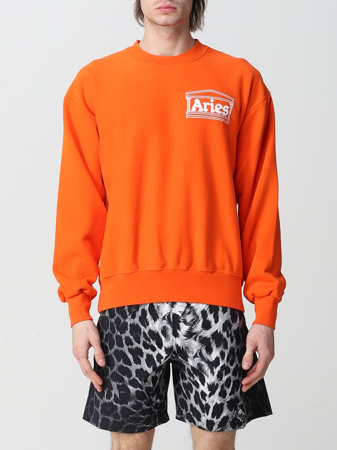 Sweatshirt Aries: Aries Herren Sweatshirt orange 1