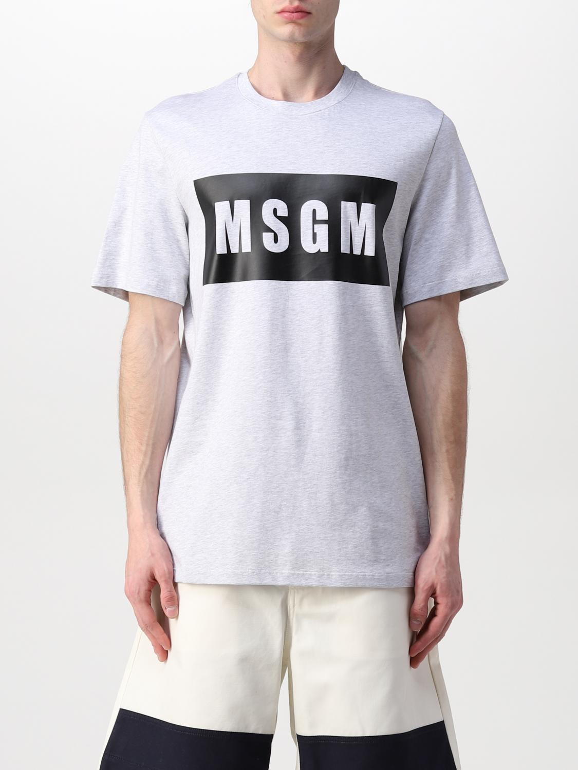 MSGM: t-shirt for man - White | Msgm t-shirt 2000MM520200005 online on ...