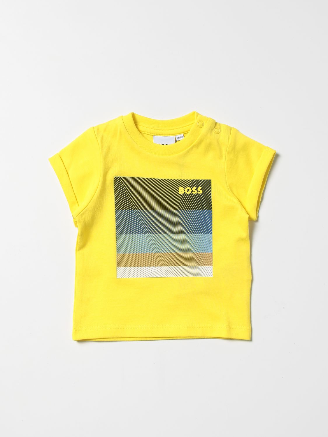 T-shirt Hugo Boss: T-shirt Hugo Boss con stampa grafica giallo 1