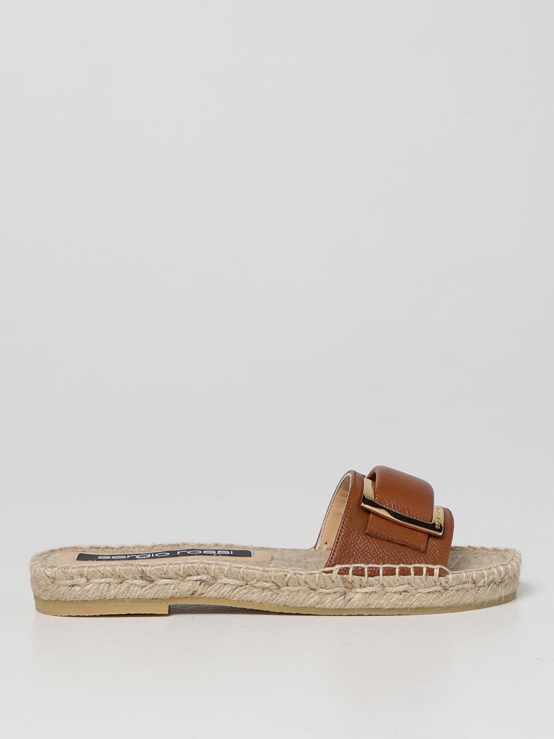 SERGIO ROSSI: Sandalias planas mujer - Cuero | Sandalias Planas Sergio  Rossi A98080MMVS68 GIGLIO.COM