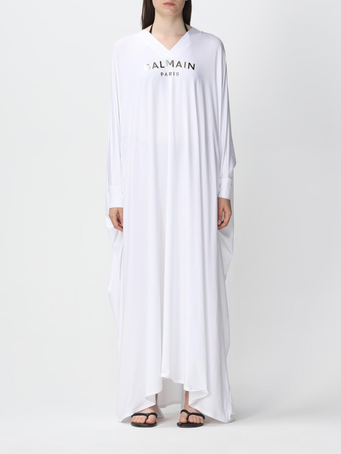 Balmain Modal Beach Kaftan In White ModeSens