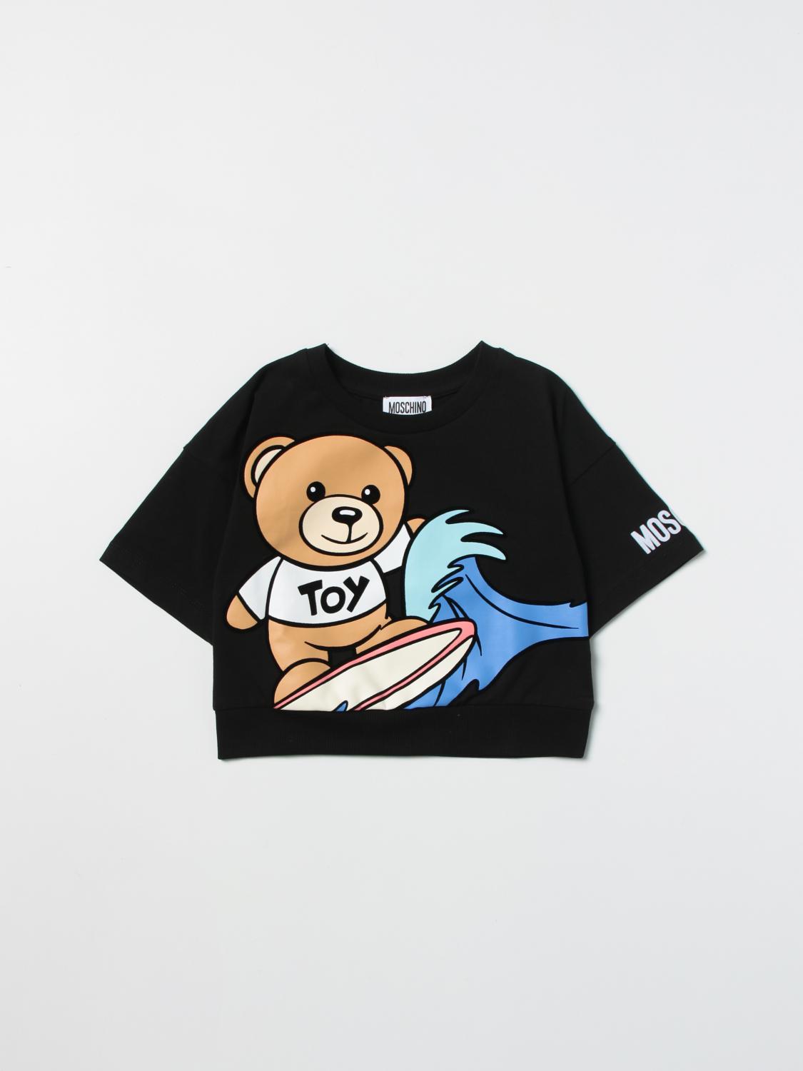 MOSCHINO KID: Camisetas niños - Negro | Camisetas Moschino Kid HDM047LBA10  GIGLIO.COM