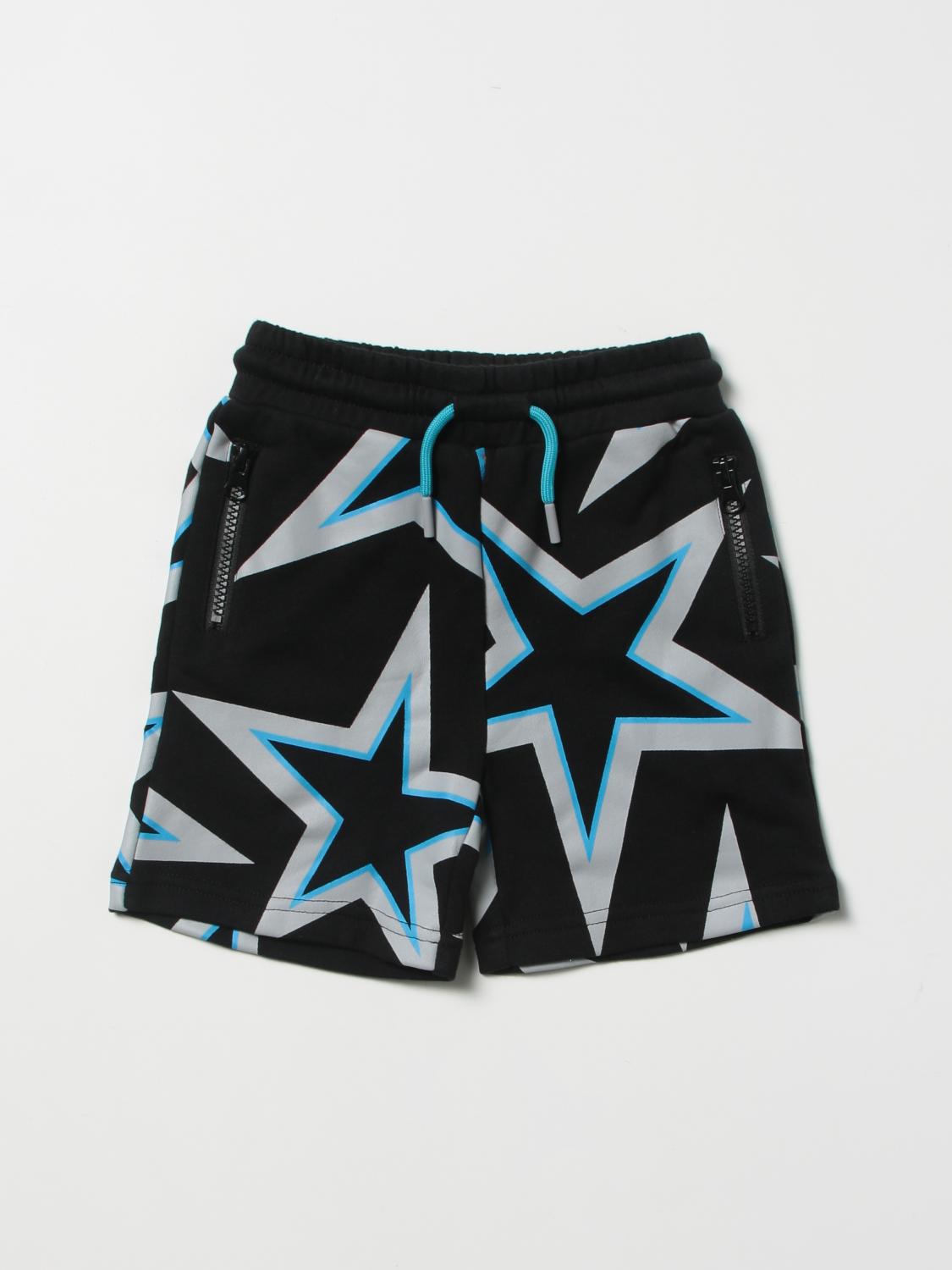 Stella Mccartney Star-print Cotton Shorts In Black