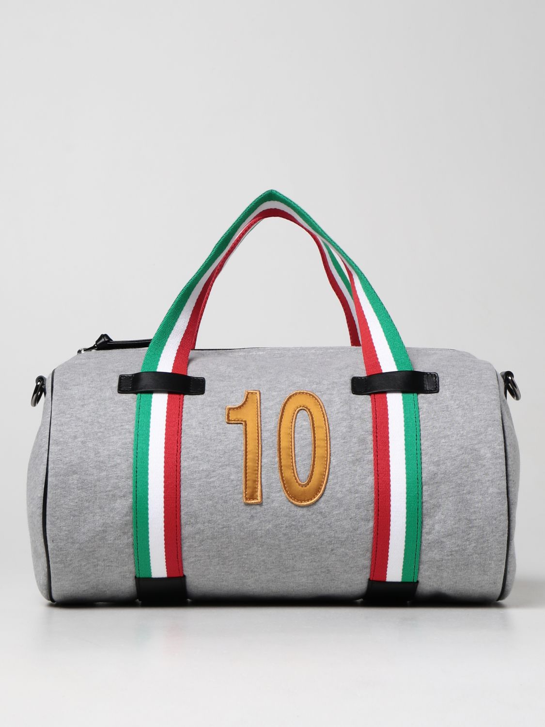 Dolce & Gabbana Duffle Bag In Cotton In Grey