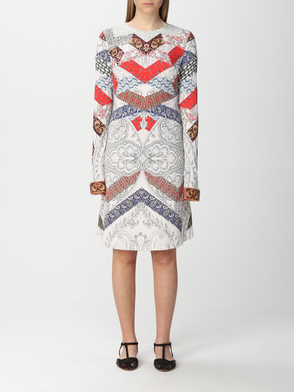 ETRO: women's dress - White | ETRO abito 195454342 online at GIGLIO.COM