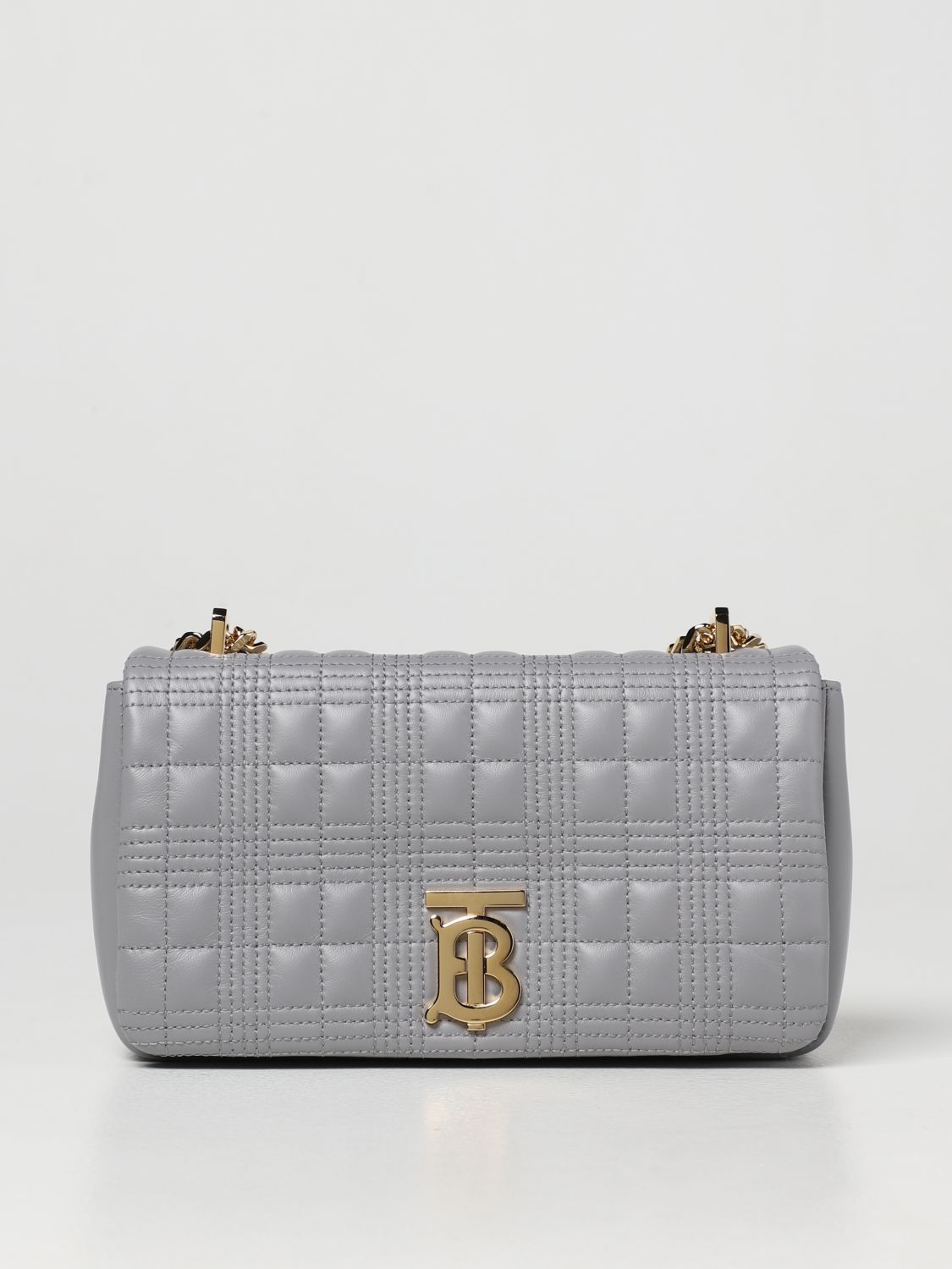Muswell Leather Trimmed Crossbody Bag in Grey - Burberry