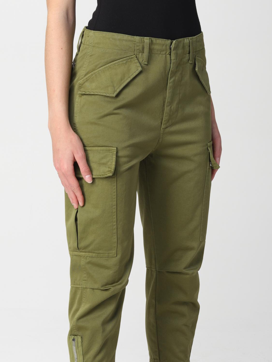 DONDUP: cargo pants in cotton - Green | Pants Dondup DP635GF0440PTD  GIGLIO.COM