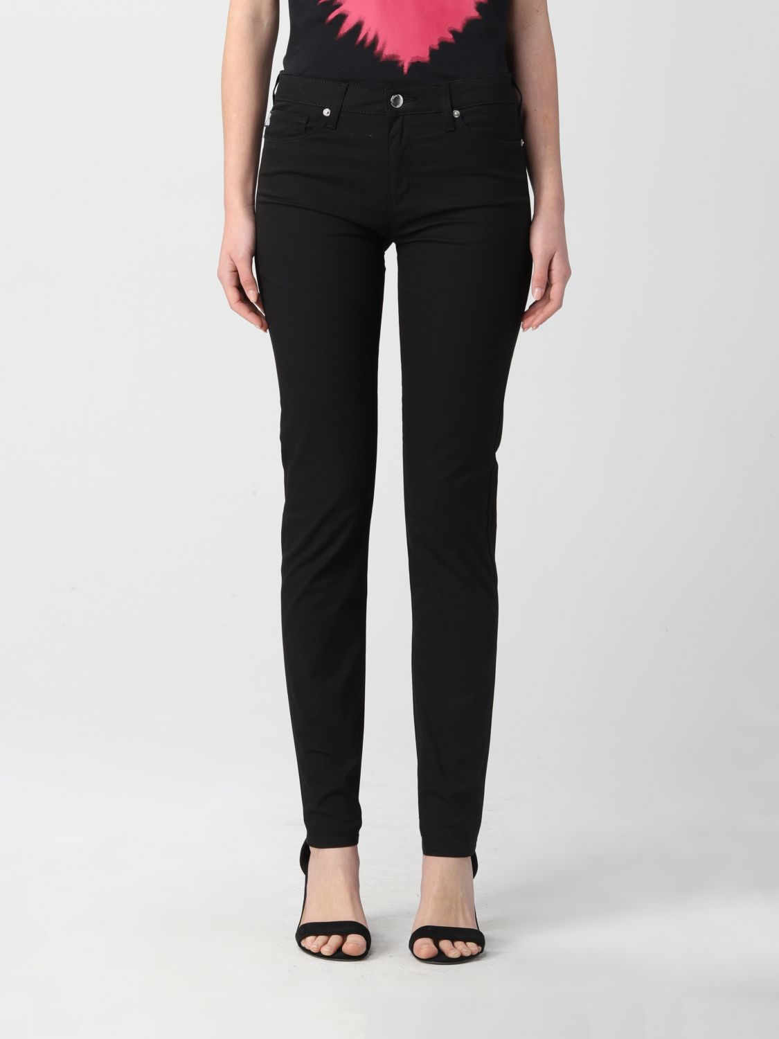 Love Moschino Outlet: pants for woman - Black | Love Moschino pants ...