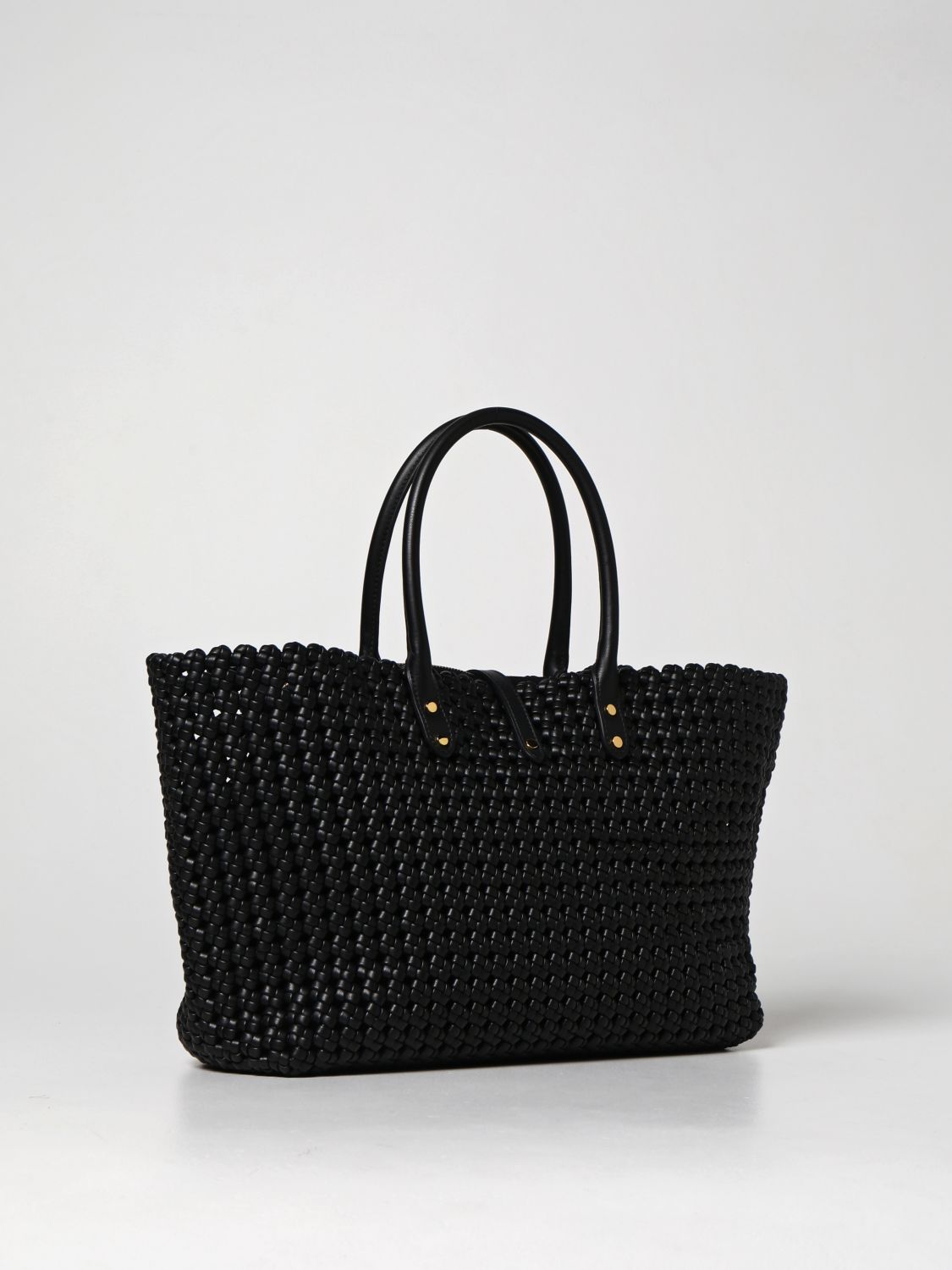 COCCINELLE: Cosima bag in woven synthetic leather | Tote Bags ...