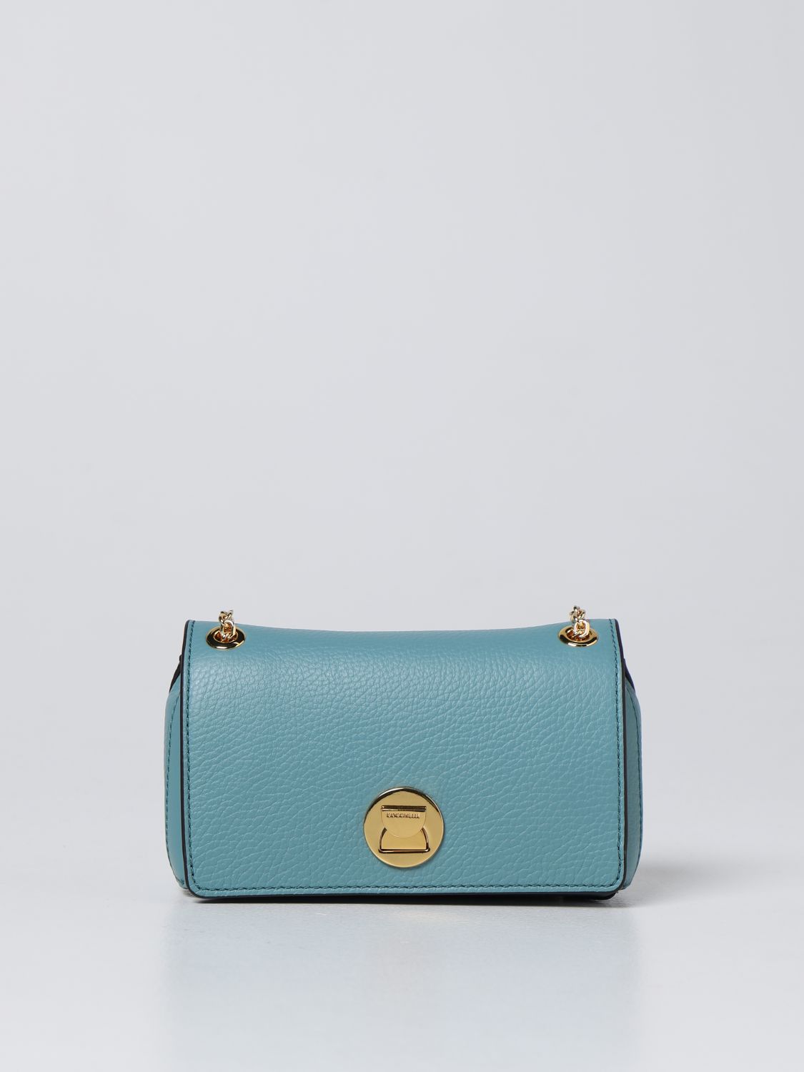 COCCINELLE: Liya bag in textured leather - Gnawed Blue | Coccinelle ...